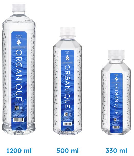 ORGANIQUE 1200 ml, 500 ml and 330 ml bottles
